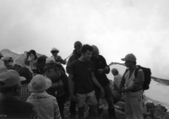 Ben chatting to some of the walking club