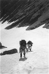 The snowy climb