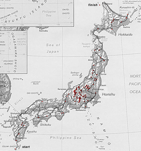 route map of the expedition
